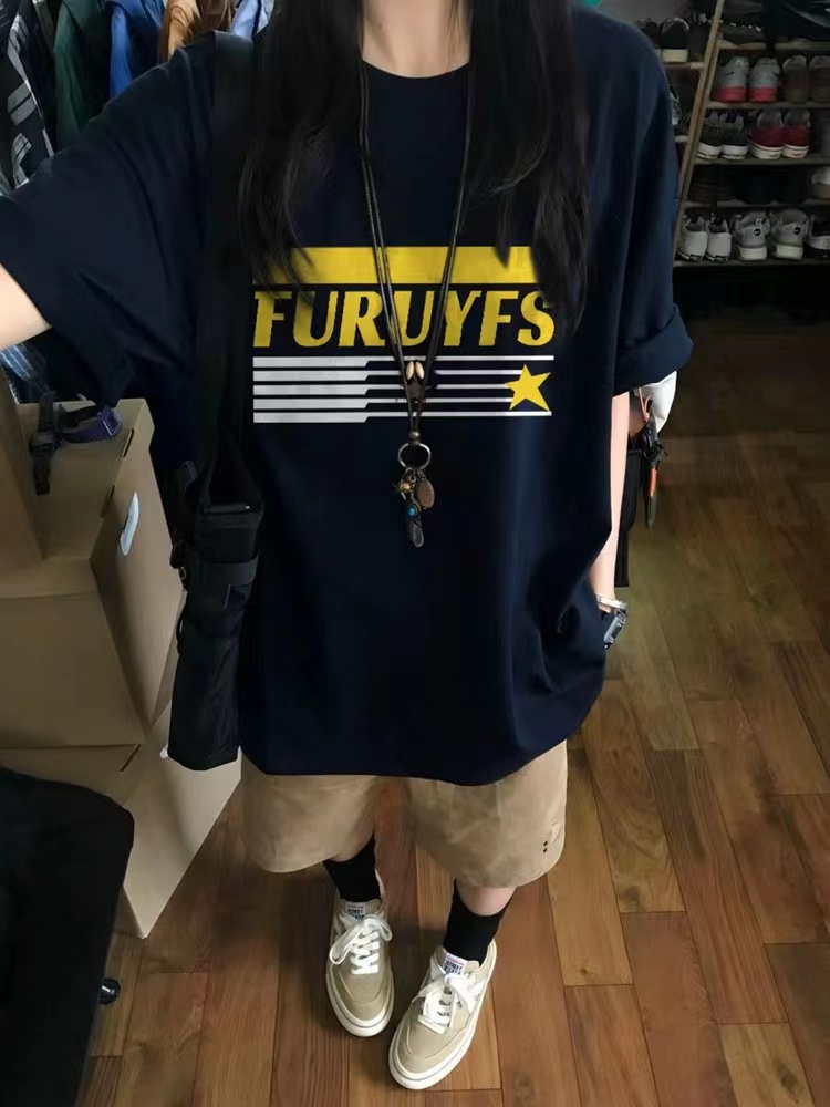 High quality pure cotton 220g combed tightly and feels good live quality front printed short sleeve t-shirt for women
