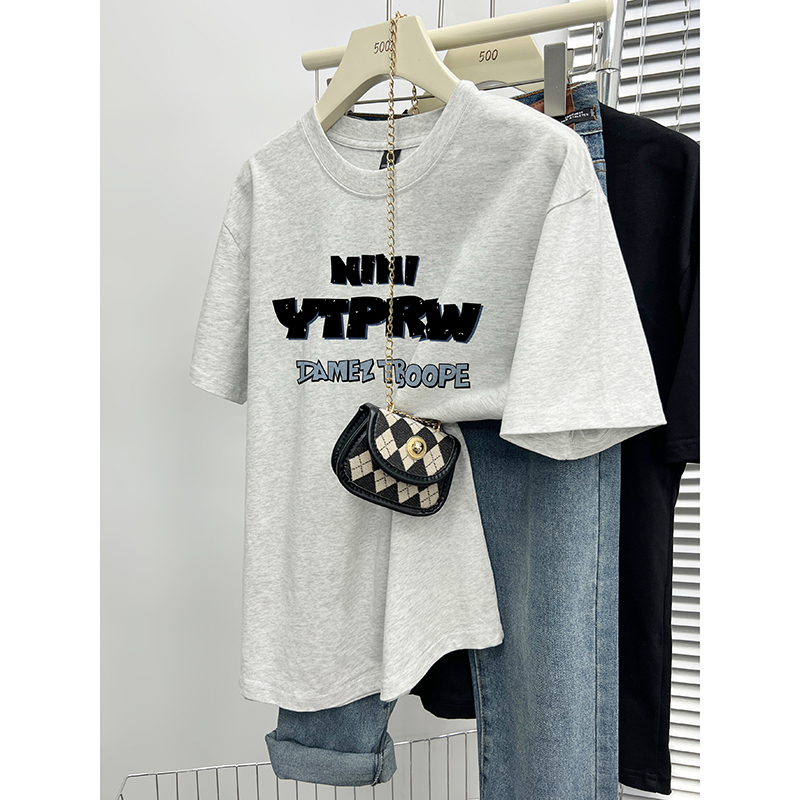 200g back pack spring and summer new trend pure cotton short-sleeved T-shirt