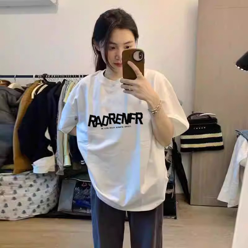 230g rear bag spring and summer new style pure cotton short-sleeved T-shirt trend