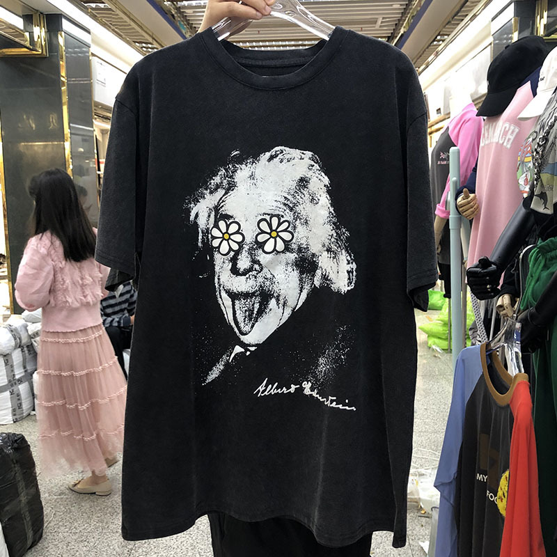 官圖 重磅/精梳純棉 後包領 有縫邊 S-XXXL 夏裝短袖T恤女
