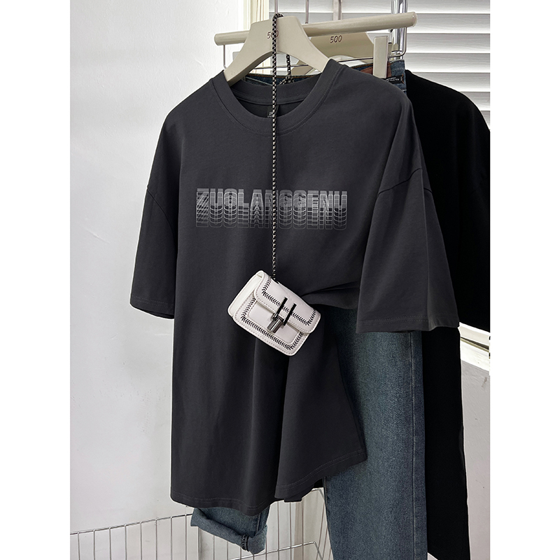 200g back pack spring and summer new trend pure cotton short-sleeved T-shirt