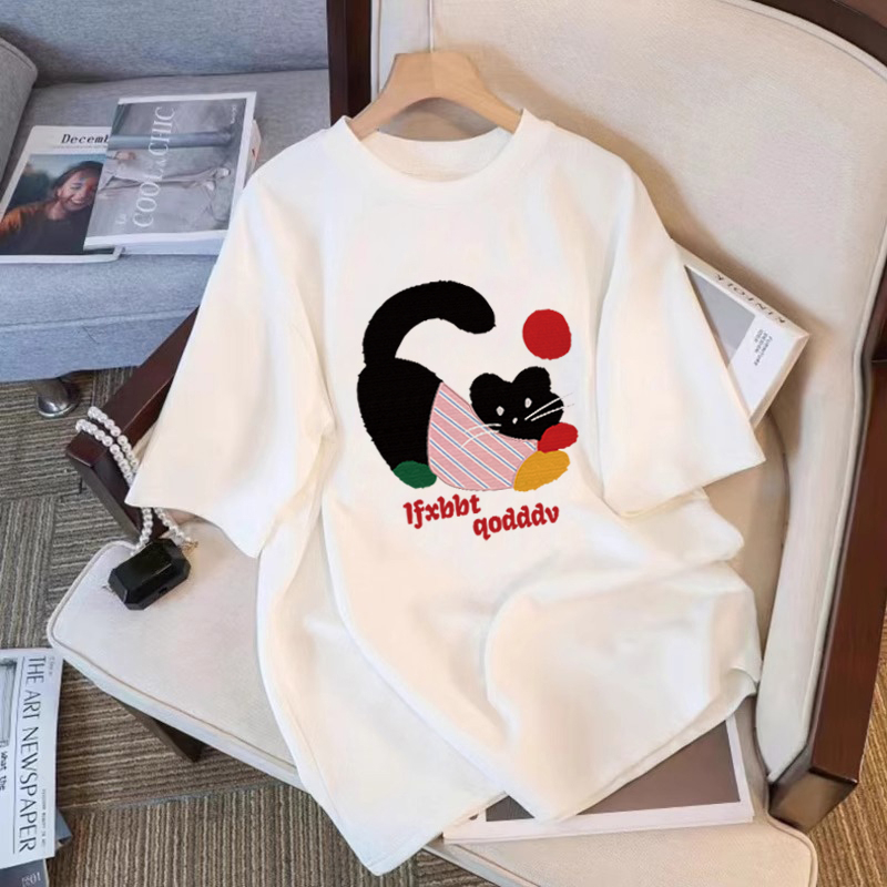 200g back pack spring and summer new trend pure cotton short-sleeved T-shirt
