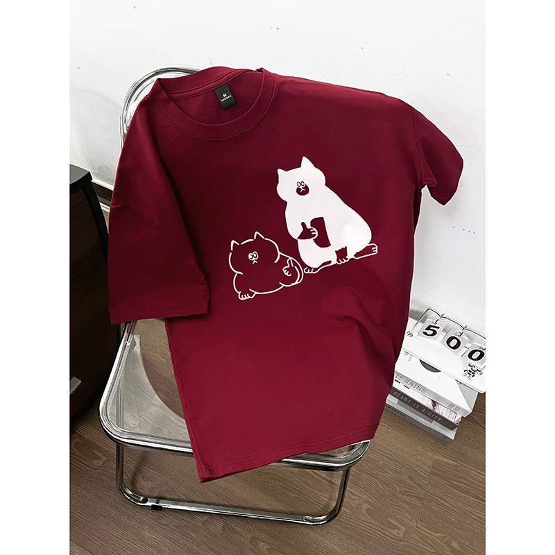200g back pack spring and summer new trend pure cotton short-sleeved T-shirt