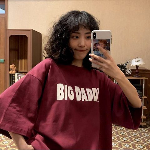 ins super hot short-sleeved t-shirt women's summer Korean style trendy student loose Harajuku bf style pure cotton half-sleeved bottoming shirt top