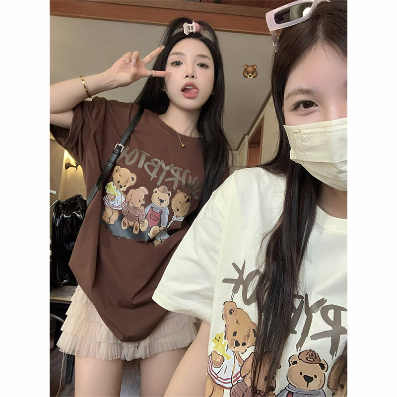 官圖220克/精梳純棉後包領有縫邊S-XXXL夏裝短袖T恤女