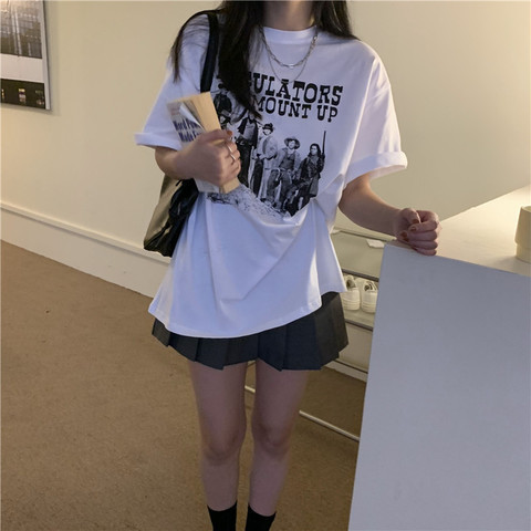 夏装新款韩版韩国chic印花学生短袖T恤女上衣