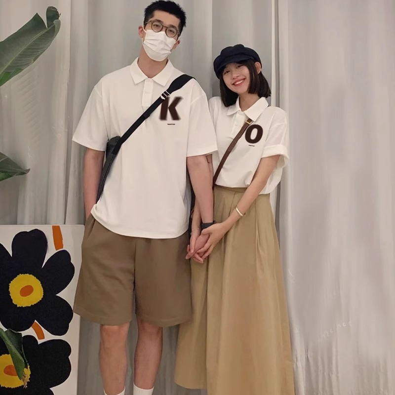 春秋款disoo特別的網紅情侶裝夏季裝2024新款POLO衫短袖t恤上衣服