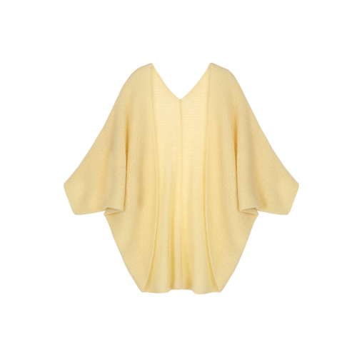 Xia Shiwen cheese cardigan Consinee mohair wool curved outer sweater women's new autumn top