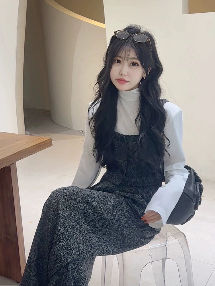早春季2024新款女裝小個子韓劇穿搭一整套減齡洋氣時尚灰色套裝褲