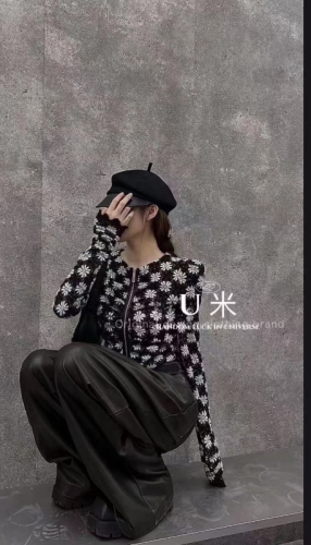2024春秋新款韩版小众设计蕾丝修身显瘦拉链打底衫长袖衬衣女上衣