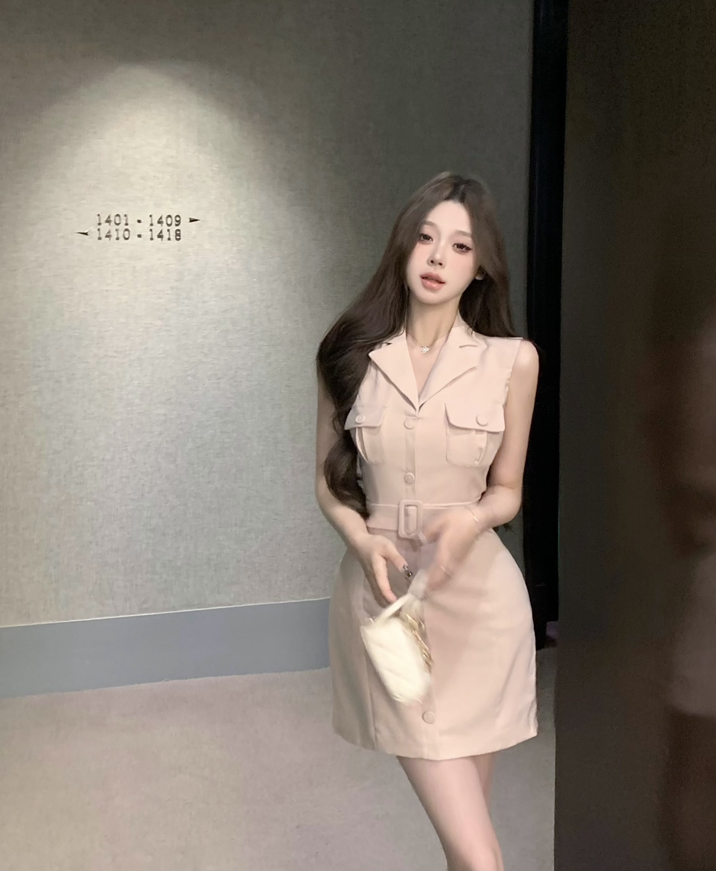 包臀連衣裙氣質2024新款修身小香裙子顯瘦高級感小個子背心裙