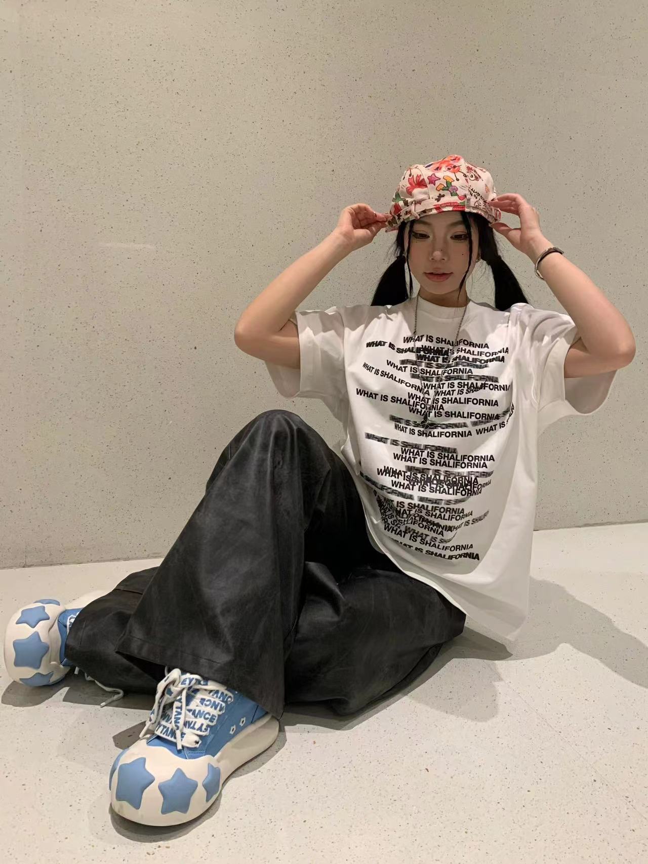 高質量純棉220克精梳緊密手感好直播品質前印花短袖t恤女