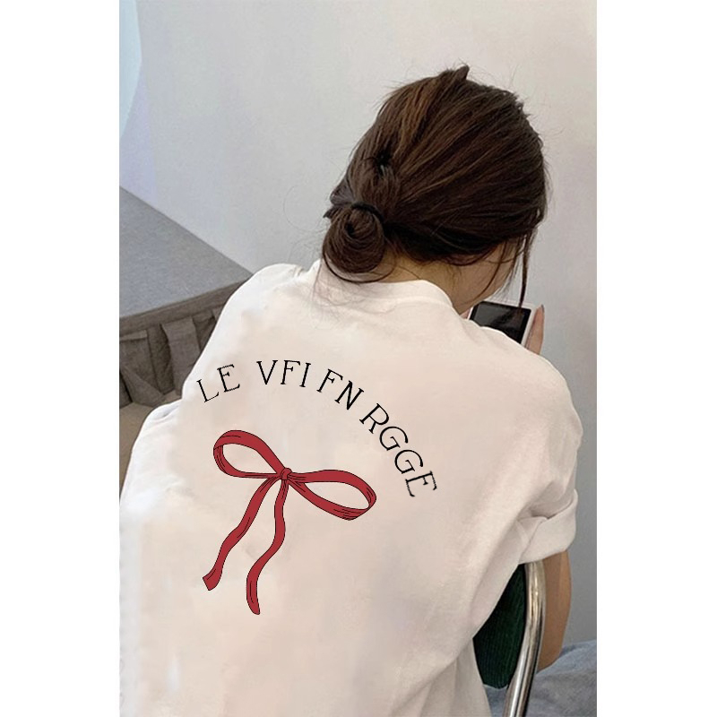 230g rear bag spring and summer new style pure cotton short-sleeved T-shirt trend