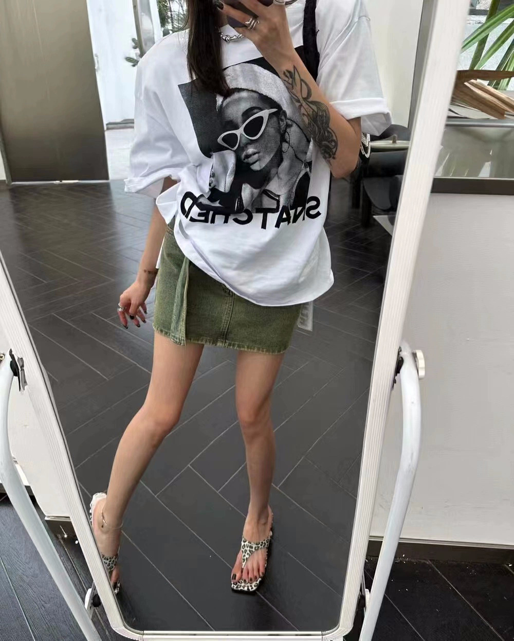 官圖220克/精梳純棉後包領有縫邊S-XXXL夏裝短袖T恤女