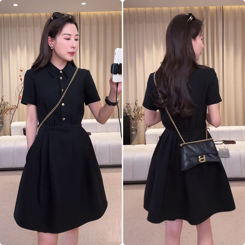 Official Photo~LNHD Light Luxury Ellie Ball Hepburn Style High Waist Design Dress