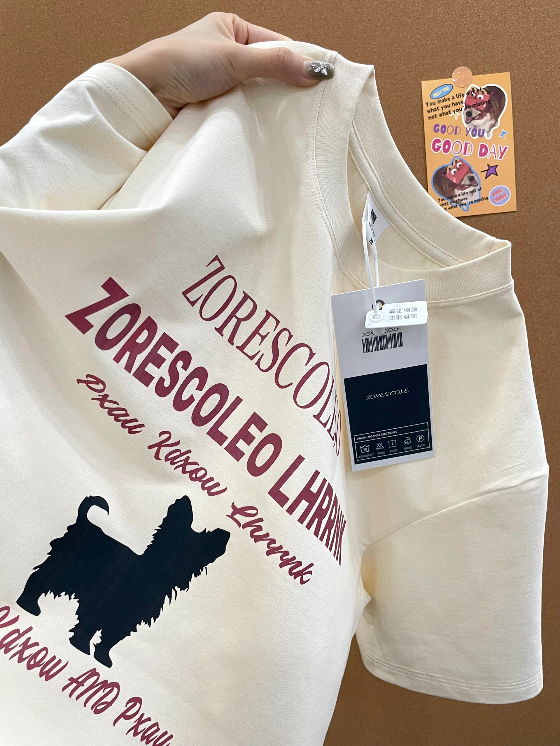 高品質純棉200克精梳緊密100%棉直播同品前印花寬鬆短袖t恤女