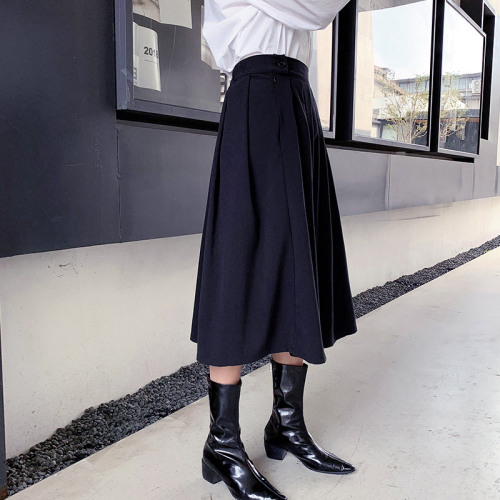 Real shot of the Year of the Dragon, 2024 spring new homemade Japanese mid-length skirt, pleated suit skirt