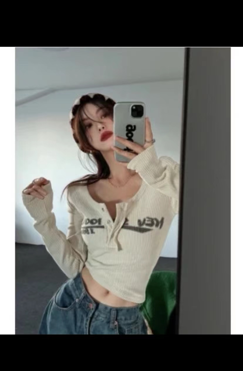 純欲辣妹性感ins潮打底衫女裝秋季新款緊身短款內搭長袖上衣