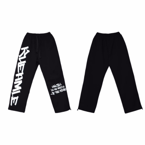 Letter printed drawstring pants women's thin jazz dance pants black jazz dance sweatpants