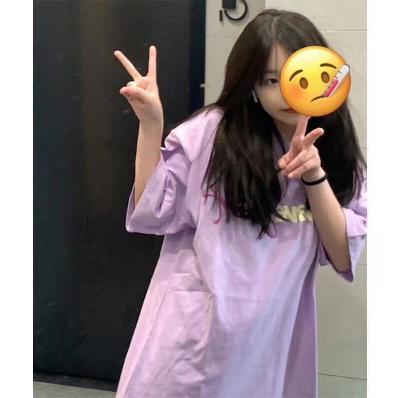 高質量純棉220克精梳緊密手感好直播品質前印花短袖t恤女