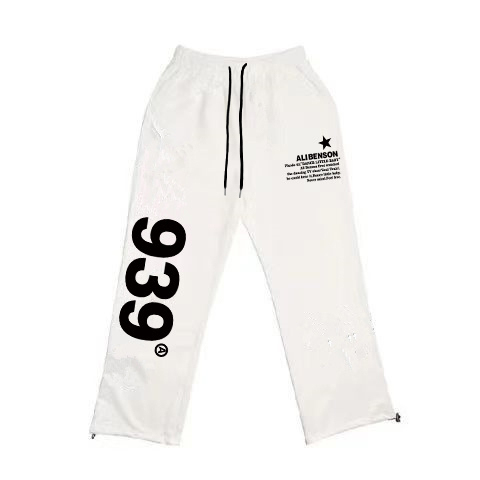 European and American jazz dance sweatpants hiphop letter printed drawstring pants women's thin jazz dance pants