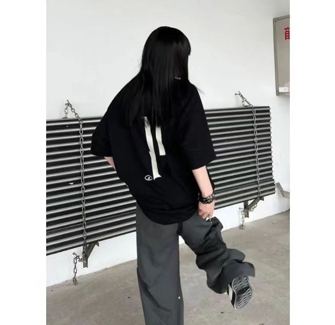 高質量純棉220克精梳緊密手感好直播品質前印花短袖t恤女