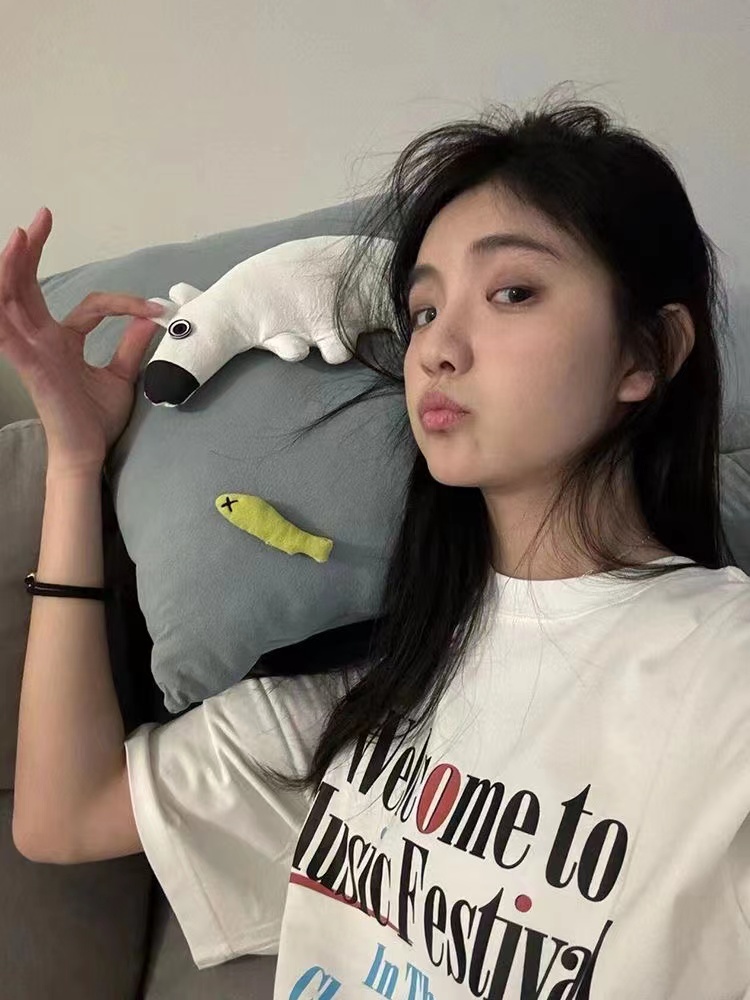 高質量純棉220克精梳緊密手感好直播品質前印花短袖t恤女