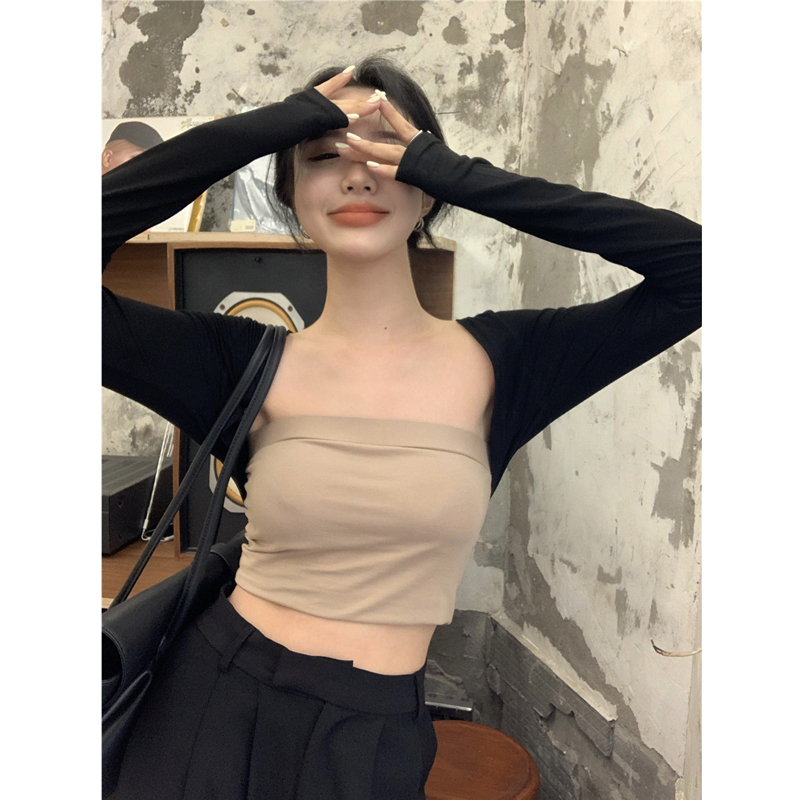 純欲風內搭氣質抹胸小背心夏季新款辣妹修身外穿裹胸上衣女裝ins