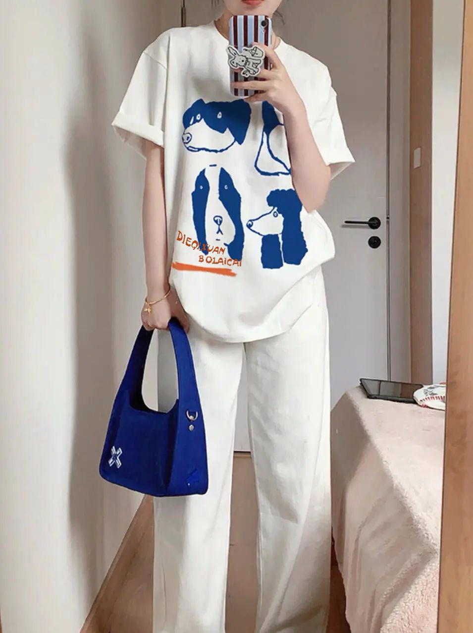 官圖220克/精梳純棉後包領有縫邊S-XXXL夏裝短袖T恤女