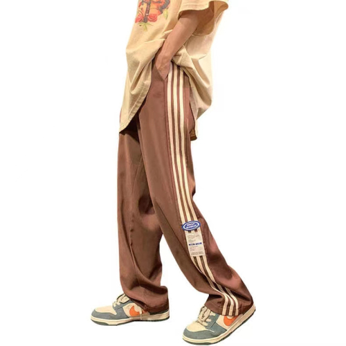 Straight-leg loose American retro sport pants, trendy high street, Instagram style, thin for spring and autumn, casual and versatile.