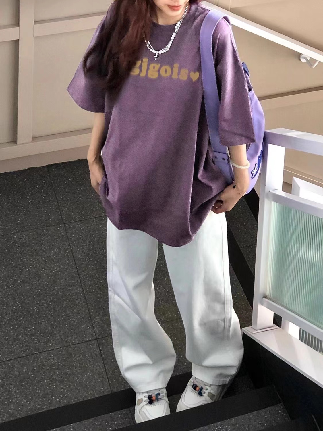 高質量純棉220克精梳緊密手感好直播品質前印花短袖t恤女