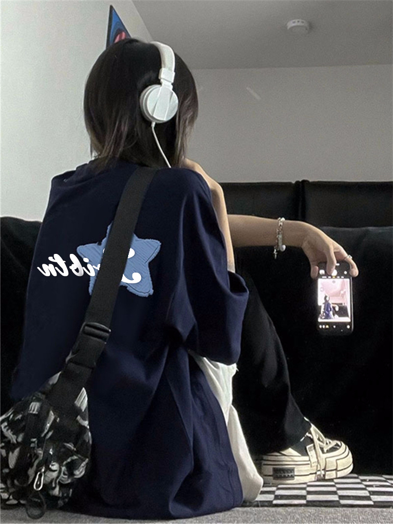 官圖220克/精梳純棉後包領有縫邊S-XXXL夏裝短袖T恤女