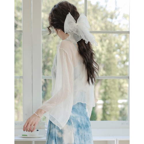 It’s just that the coat is not low. 59 real shots of gentle chiffon cardigan coat, long-sleeved sun protection clothing