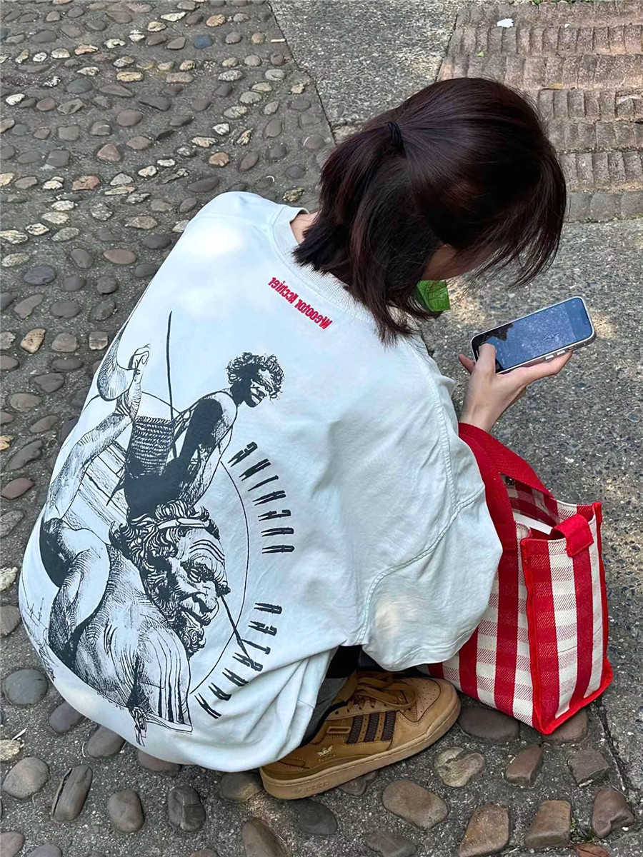 官圖220克/精梳純棉後包領有縫邊S-XXXL夏裝短袖T恤女