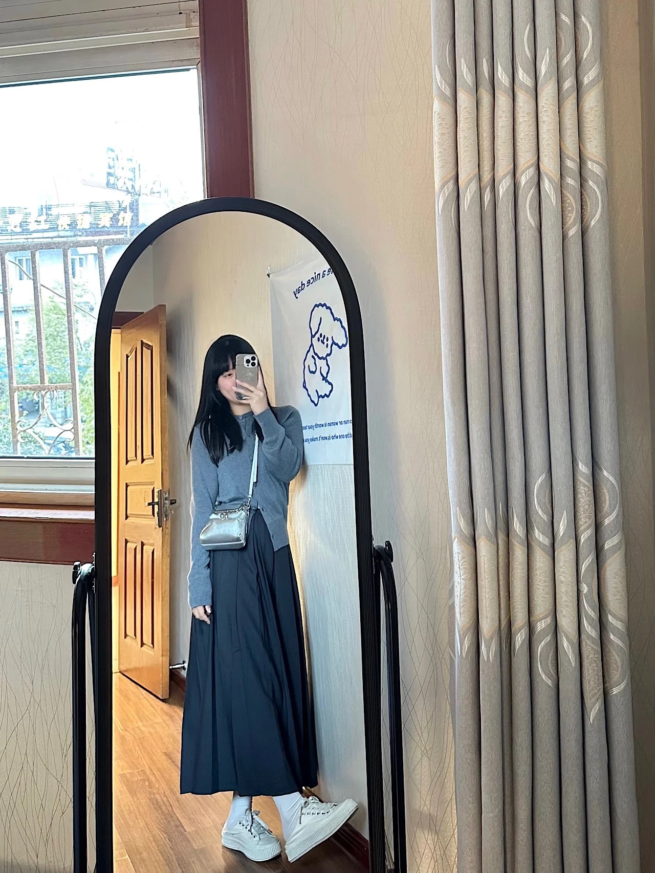 今年流行漂亮套裝裙女春季2024新款針織開衫顯瘦半身裙鹽系兩件套