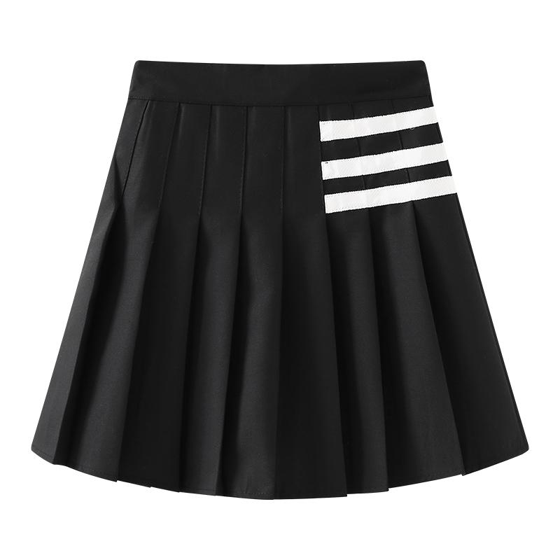 Suit material gray pleated skirt A-line versatile white short skirt anti-exposure pants skirt for women spring and summer