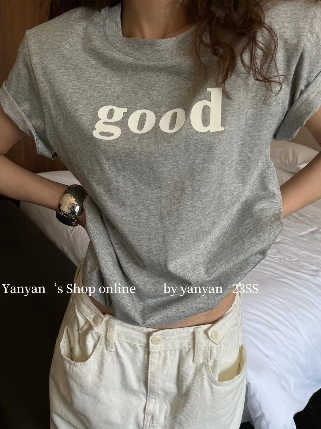 Letter Printed Korean Style Fashion Niche Loose Short Sleeve T-Shirt for Women