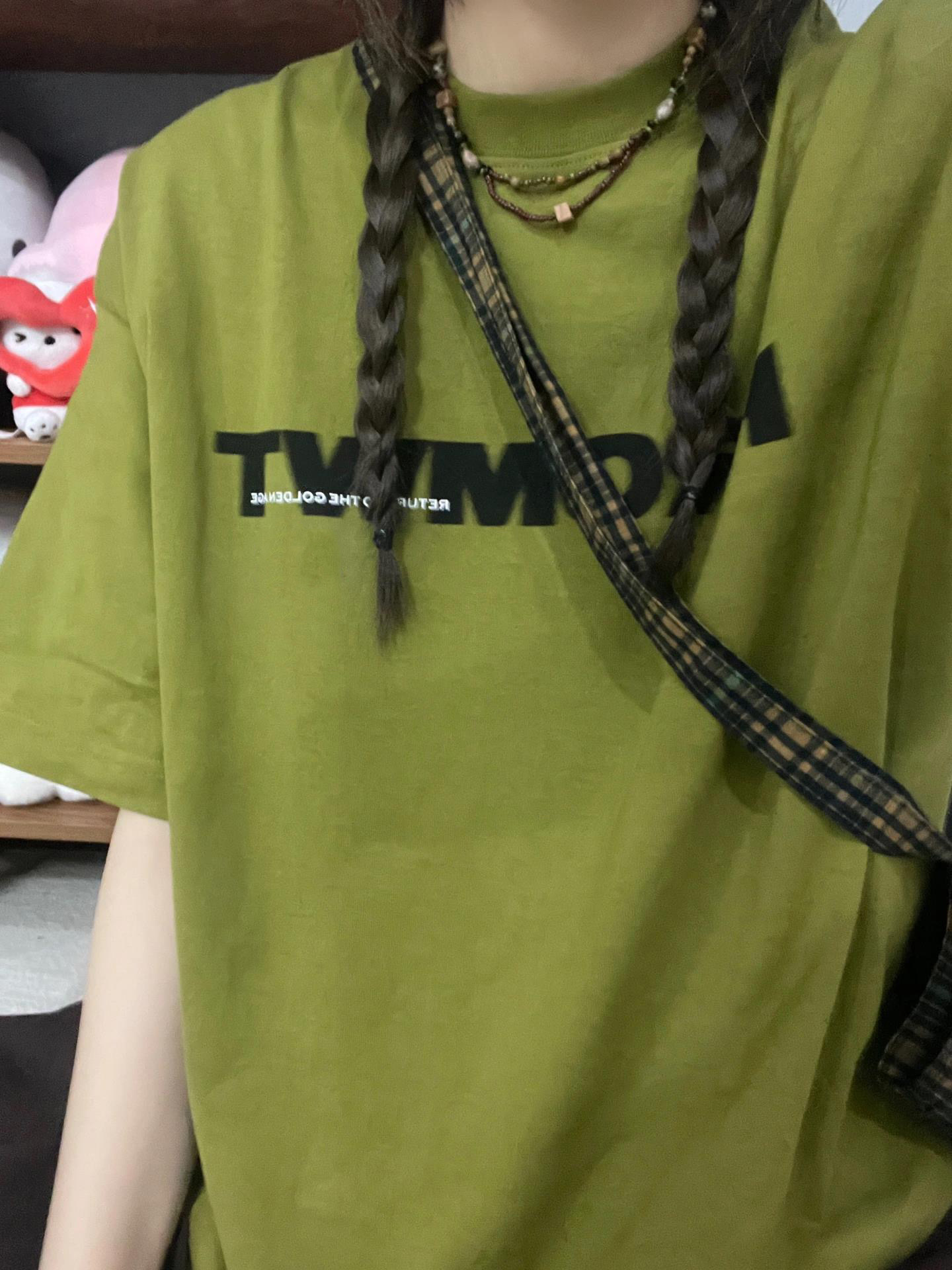 美式復古字母印花短袖T恤女夏季寬鬆顯瘦小個子百搭中長款上衣潮