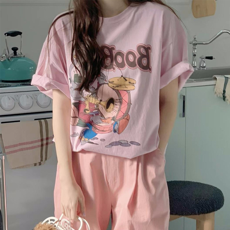 Official picture 220g/combed cotton back collar with seamed edge S-XXXL summer short-sleeved T-shirt for women