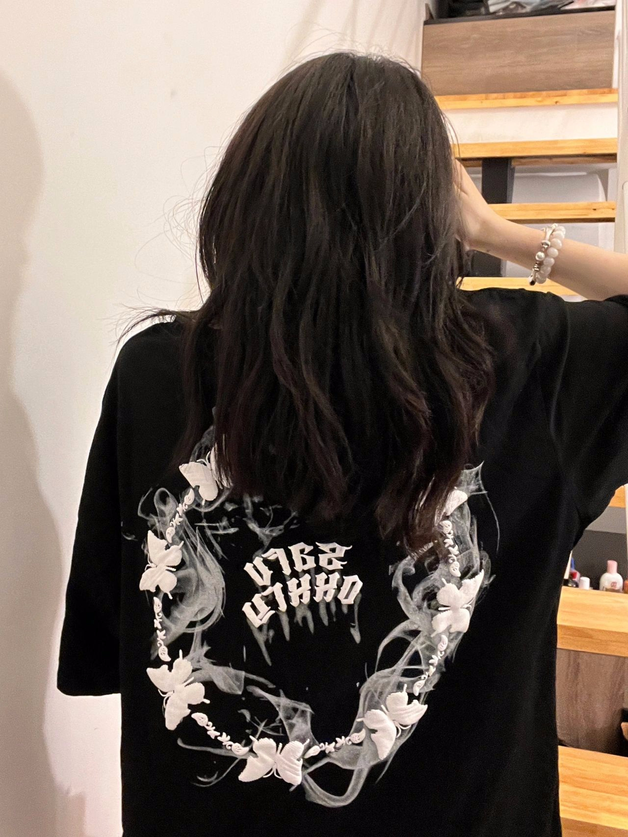 官圖220克/精梳純棉後包領有縫邊S-XXXL夏裝短袖T恤女