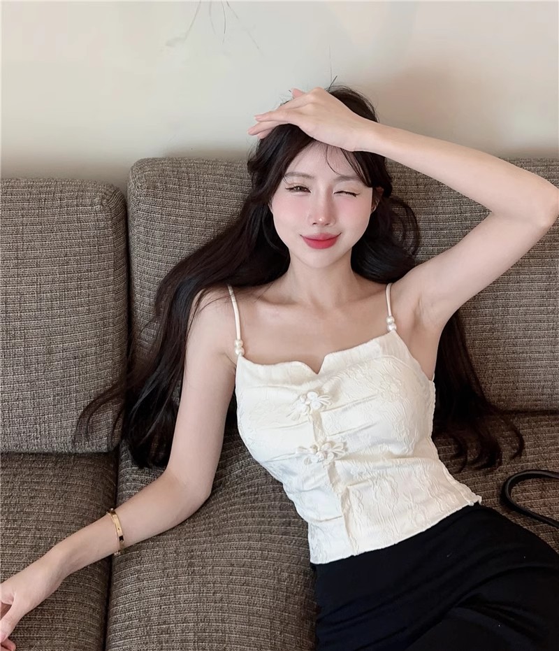 吊帶背心女2024夏季新款法式小眾外穿內搭辣妹純欲風性感短款上衣