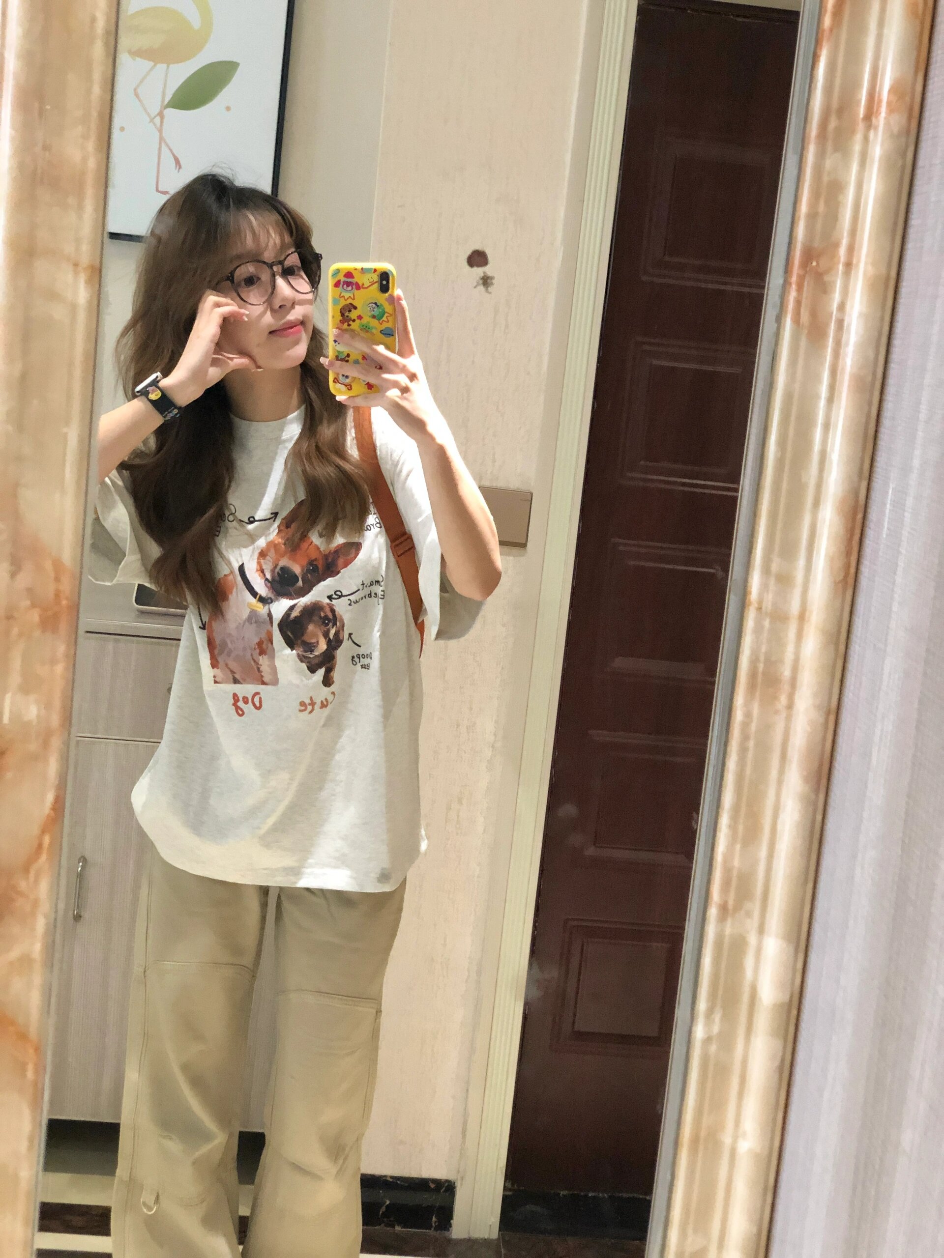 高品質純棉200克精梳緊密100%棉直播同品前印花寬鬆短袖t恤女