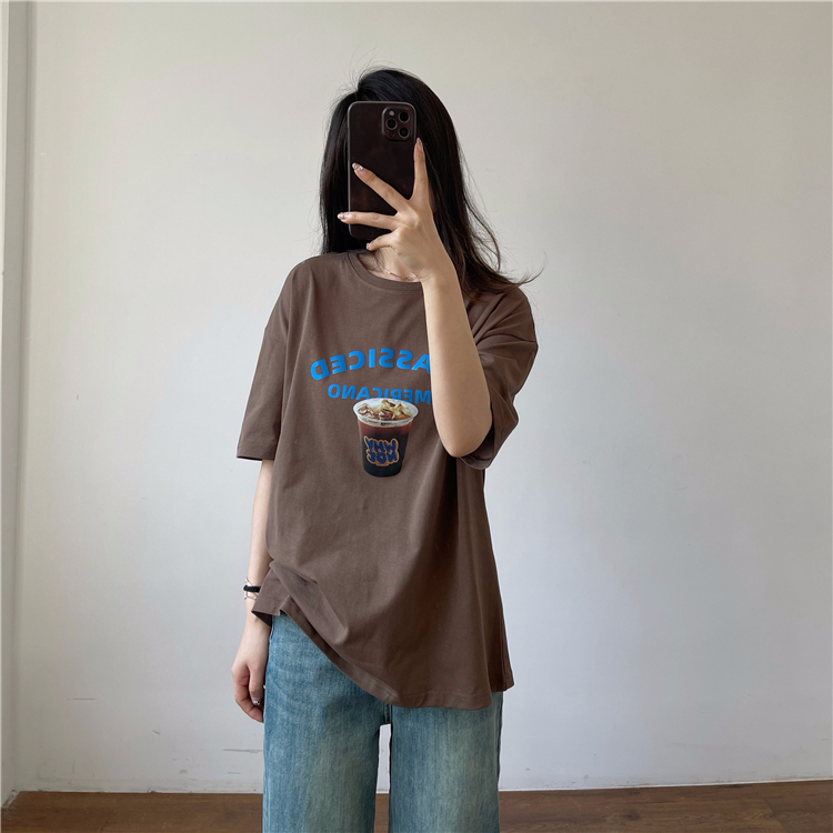 Official picture 220g/combed cotton back collar with seamed edge S-XXXL summer short-sleeved T-shirt for women