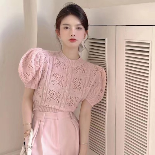 Summer style, age-reducing and chic design, small fragrance style, professional pink casual wide-leg pants two-piece suit for women, fashion