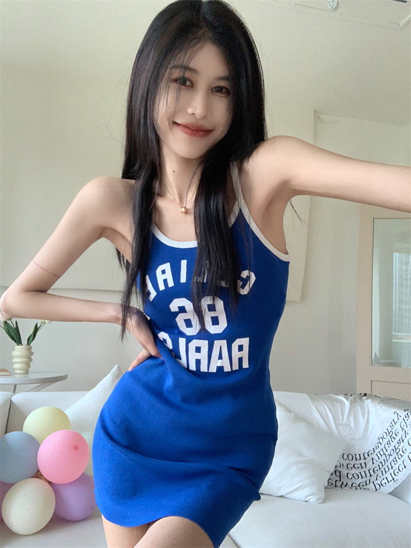Actual shot ~ 3 colors/spring new trendy wear slimming and hip-hugging hottie suspender dress for women