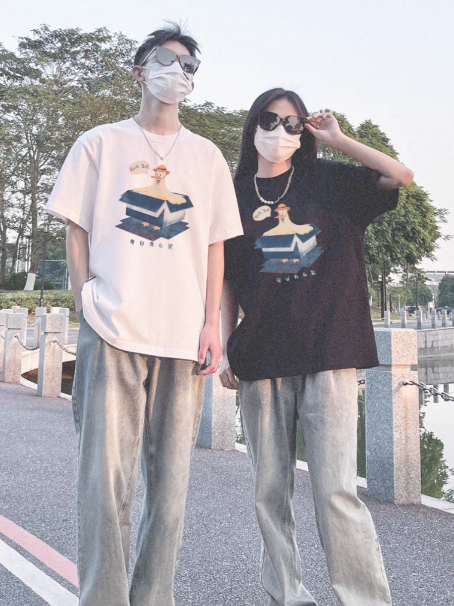 不一樣特別的純棉短袖t恤網紅disoo情侶裝夏裝季2024新款上衣班服