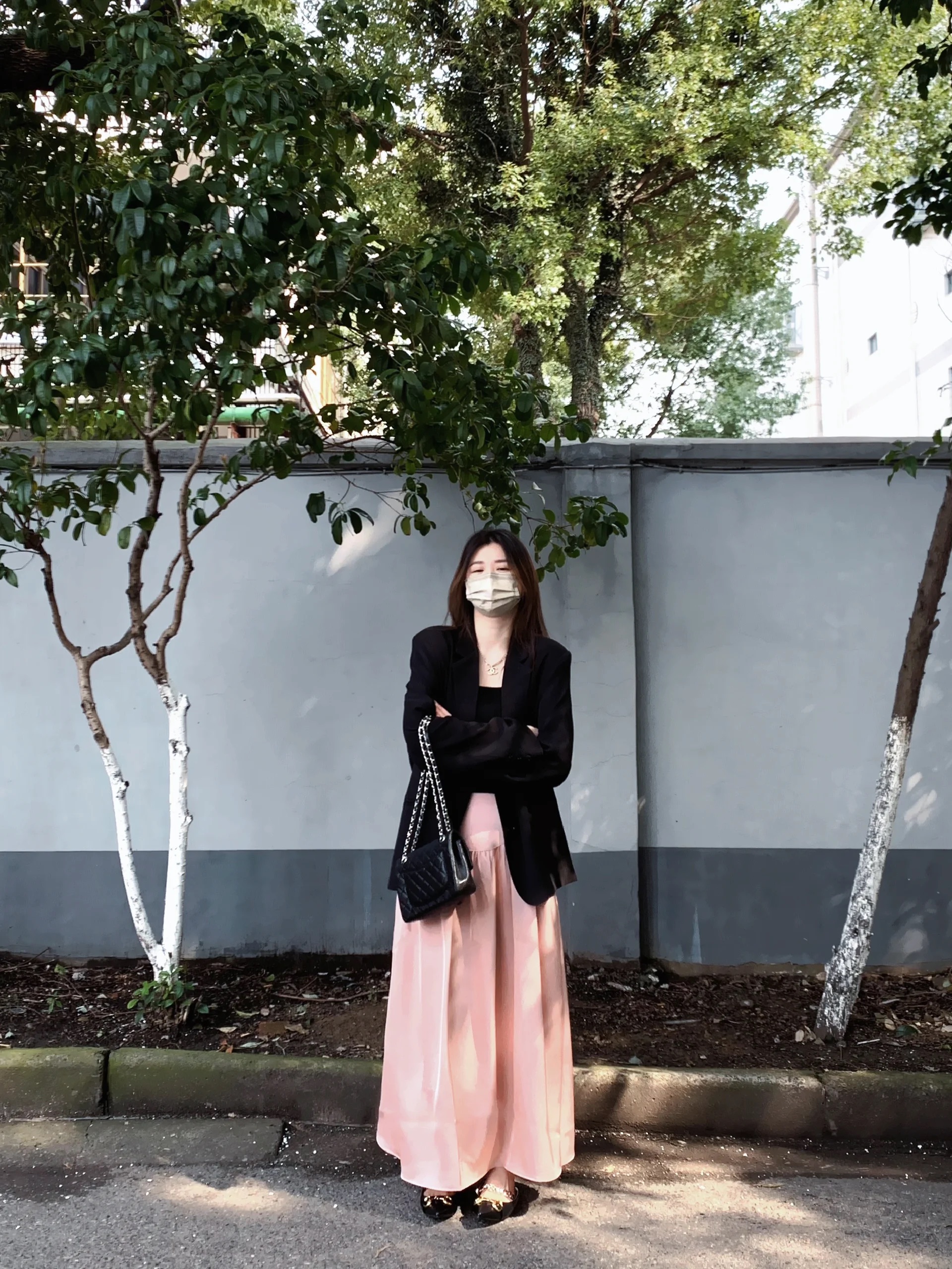 春裝搭配一整套時尚今年流行漂亮韓劇穿搭黑色西裝半身裙兩件套裝