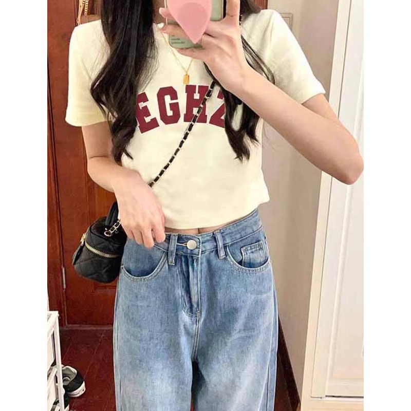 1*1純棉 高彈力美式夏季純欲辣妹短款修身小眾設計感別致上衣