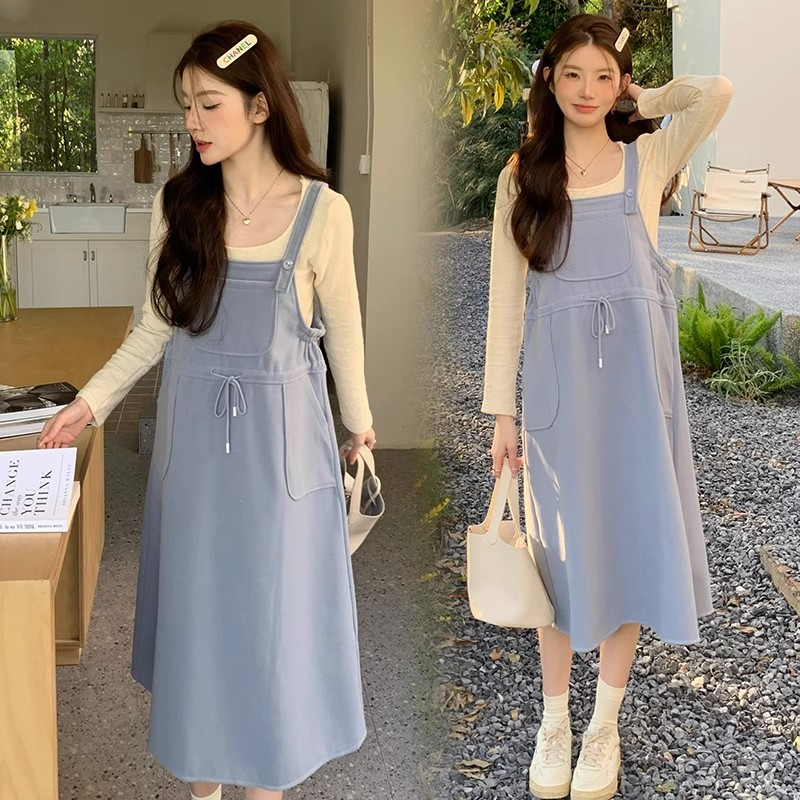 春夏裝2024新款大學院風學生女裝時尚洋氣時髦連衣裙女春秋背帶裙