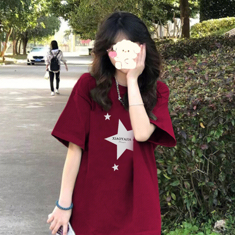 純棉短袖t恤女正肩夏季設計感小眾寬鬆體恤上衣2024